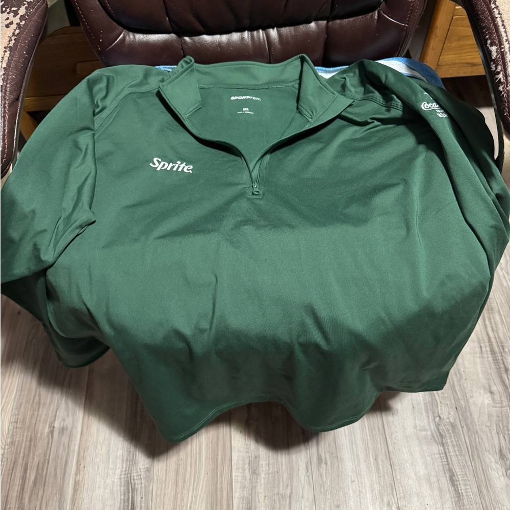 Sprite Coke-Cola Sport-Tek Forest Green Men's Polo Shirt